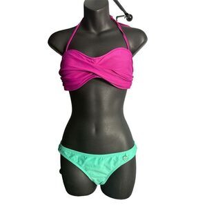 CUTE BODY GLOVE women two piece swimsuit size medium bottoms and small halter sw
